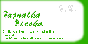 hajnalka micska business card